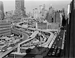 1960s OVERHEAD OF PORT AUTHORITY RAMPS IN NEW YORK CITY