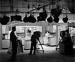 1950s BEHIND THE SCENES OF FILMING A COOKING SHOW