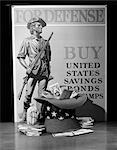 1940s MINUTE MAN DEFENSE POSTER WW2 BUY UNITED STATES SAVINGS BONDS UNCLE SAM HAT FULL OF MONEY WAR BONDS FUND RAISING PATRIOTIC