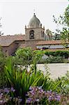 The old Spanish Mission, Carmel, California, United States of America, North America