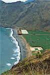 Playa de Hermigua, La Gomera, Canary îles, Espagne, océan Atlantique, l'Europe