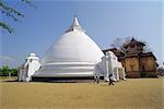 White Buddhist stupa, Kelaniya Temple, Sri Lanka