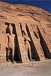 Temple d'Hathor en l'honneur de Nefretare, déplacé lorsque le barrage Assouan fut construit, Abou Simbel, patrimoine mondial de l'UNESCO, Nubie, Egypte, Afrique du Nord, Afrique