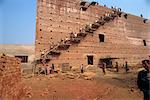 Primitive chain gang and scaffold near Bharatpur, Rajasthan state, India, Asia