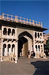 État de passerelle, le City Palace, Jaipur, Rajasthan, Inde, Asie