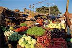 Vegetable stall in the market, Jaipur, Rajasthan state, India, Asia