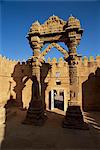 Jain temple of Luderwa (Loduva), near Jaisalmer, Rajasthan state, India, Asia