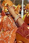 Woman at Jain festival, Jaipur, Rajasthan state, India, Asia