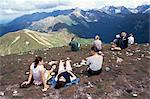 Reposant sur Maty Kaczniak, montagnes de Tatra, Makopolska, Pologne, Europe