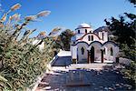 Église de l'île port, Mandraki, de Nissyros, Dodécanèse, Grèce, Europe