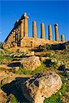 Temple d'Héra Lacinia (Juno), vallée des Temples, Agrigento, Sicile, Italie, Europe