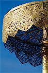 Close-up of a gilded metalwork umbrella, Doi Suthep Temple, Chiang Mai, Thailand