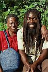Rastafari und Freund, Charlotte Amalie, St. Thomas, US Virgin Islands, Westindische Inseln, Karibik, Mittelamerika