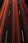 Streaking Taillights on Highway at Night Near Stuttgart, Baden-Wurttemberg, Germany