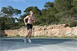Homme, Jogging, Ibiza, Espagne