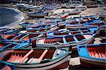 Small fishing boats, Aspra, Sicily, Italy, Europe