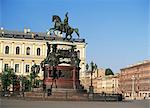 Statue de Nicolas I, St. Isaac du carré, Saint-Pétersbourg, en Russie, Europe