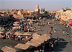 Place Jamaa el Fna, la Medina, Marrakech, Maroc, Afrique du Nord, Afrique