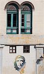 A wall painting of Che Guevara in Habana Vieja (old town), Havana, Cuba, West Indies, Central America