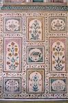 Interior decorative detail, Amber Fort, one of the great Rajput forts, Amber, near Jaipur, Rajasthan state, India, Asia