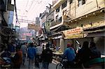 Street in Old Delhi, close to the Jama Masjid mosque, Delhi, India, Asia