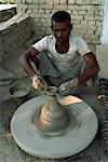 Potter at his wheel, India, Asia