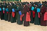 Femmes tibétaines danse Festival laïque, Tongren, Qinghai, Chine, Asie