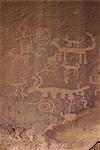 Petroglyphen, Chaco Canyon National Monument, New Mexico, Vereinigte Staaten, Nordamerika