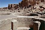 Kivas, Pueblo Bonito dated at 1000-1100 AD, Anasazi site, Chaco Canyon National Monument, New Mexico, United States of America (U.S.A.), North America
