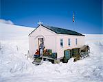 British Antarctic Survey summer only base Damoy, on Wiencke Island, Antarctic Pensinula, Antarctica, Polar Regions