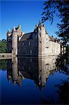 Chateau de Trecesson, dating from the 15th century, near Paimpont, Brittany, France, Europe