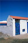 Détail d'un chalet côtière, Calhau, Sao Vicente, Cap-vert, Atlantique et Afrique