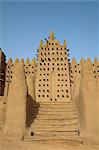 Die große Moschee, getrocknet das größte Gebäude der Welt, UNESCO Weltkulturerbe, Djenne, Mali, Afrika Erde