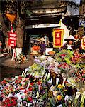 Flower market stalls, Hanoi, Vietnam, Indochina, Southeast Asia, Asia