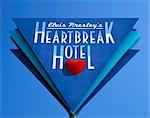 Elvis Presley's Heartbreak Hotel sign, Memphis, Tennessee, United States of America, North America