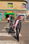 Rue typique scène, Gonder, Gonder, Ethiopie, Afrique