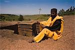 The Sunken Rock Hewn church of Bet Giyorgis (St George), Lalibela, Northern Ethiopia, Ethiopia, Africa