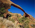 Landscape Arch, (height 92 ft, span 306 ft), Arches National Park, Utah, United States of America