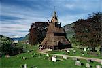 The Hopperstad Stave Church, built in 1150 AD, at Vik, Norway, Scandinavia, Europe