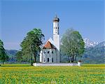 L'église St. Koloman, Schwangau, Bavière, Allemagne, Europe