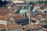 Elevated view of St. Nicholas church, Prague, Czech Republic, Europe