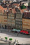 Place de la ville (Rynek), Wroclaw, Silésie, Pologne, Europe