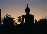 Buddha statue in the historical park, Old Sukothai / Muang Kao, Sukothai, Thailand, Asia