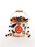 Bucket Decorated for Halloween