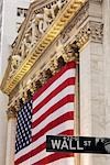 American FLag, New York Stock Exchange, Manhattan, New York, New York, USA