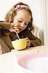 Girl having breakfast