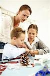 Children doing crafts