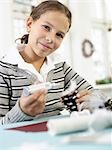 Girl doing crafts