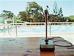 Microphone and swimming pool, Cape Town, South Africa