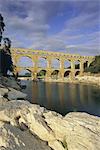 Pont du Gard, un aqueduc romain, patrimoine mondial UNESCO, près d'Avignon, en Provence, France, Europe